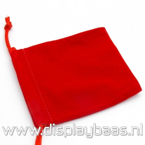 Velours buideltje, rood, 12 x 16 cm (1 st.) - Klik op de afbeelding om het venster te sluiten