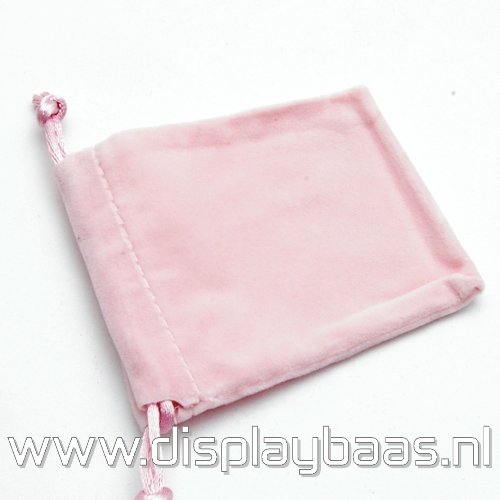 Velours buideltje, roze, 12 x 16 cm (1 st.) - Klik op de afbeelding om het venster te sluiten