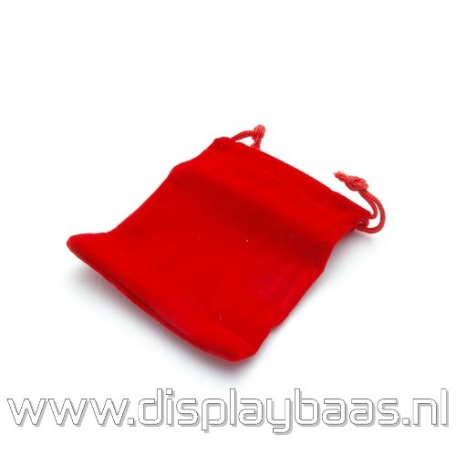 Velours buideltje, rood, 7 x 9 cm (1 st.) - Klik op de afbeelding om het venster te sluiten