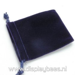 Velours buideltje, blauw, 12 x 16 cm (1 st.)