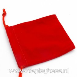 Velours buideltje, rood, 12 x 16 cm (1 st.)