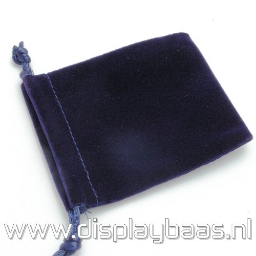 Velours buideltje, blauw, 12 x 16 cm (1 st.) - Klik op de afbeelding om het venster te sluiten