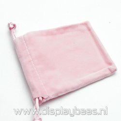 Velours buideltje, roze, 12 x 16 cm (1 st.)